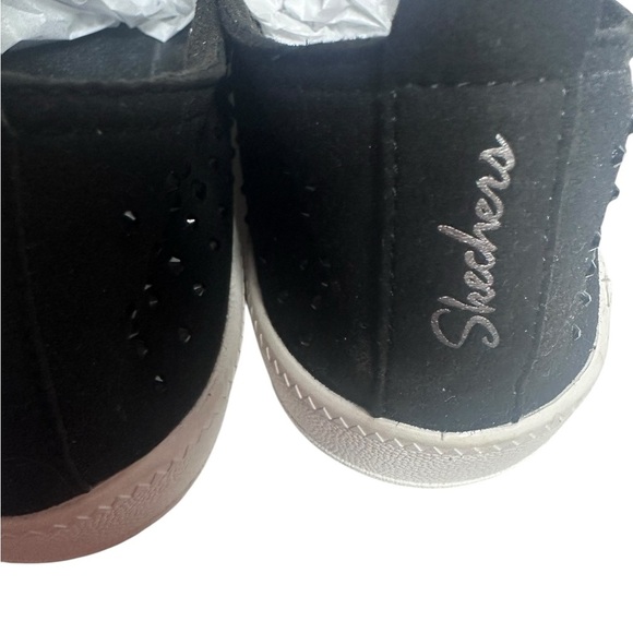 Skechers air cooled memory foam black slip on shoes with rhinestones size 8.5 - Picture 6 of 10